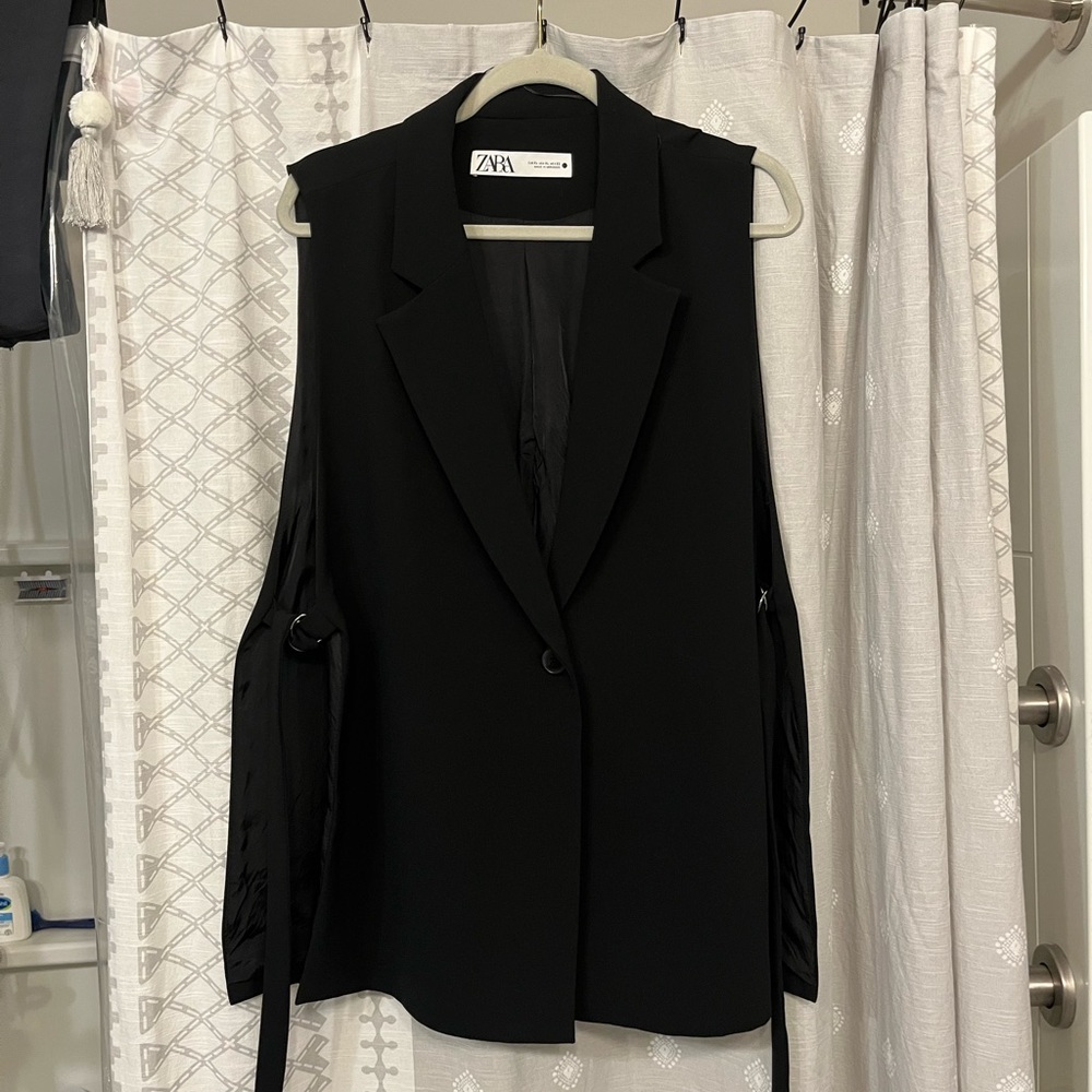 Zara lapel neck blazer vest in size XL